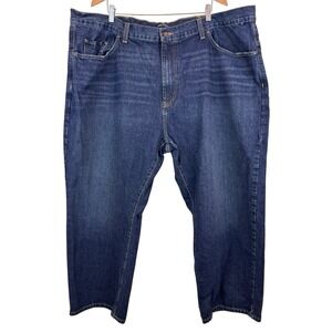 Nautica Jeans Men Size 48x28 Blue Dark Wash Big‎ & Tall Straight Leg Relaxed Fit